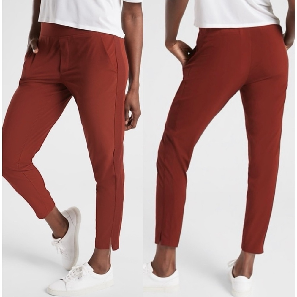 Athleta Women's Brooklyn Mid-Rise Ankle Pants, Cinnamon